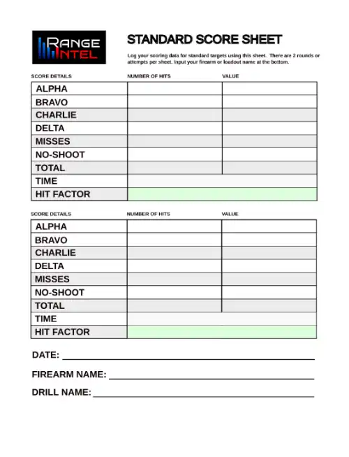 Standard Data Sheet